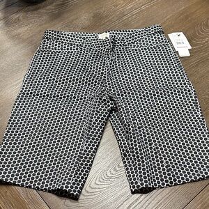 Laundry By Shelli Segal Black and White Patterned Shorts